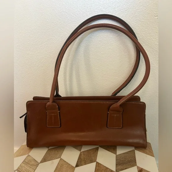 Vintage Tommy Hilfiger Brown Leather Shoulder Bag - Picture 4 of 8